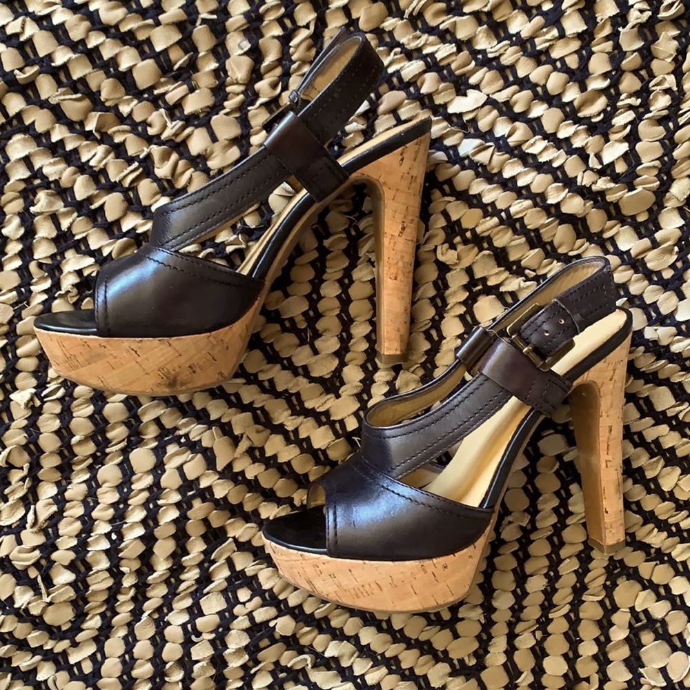 Cork Heel-Nine West-Slingbacks